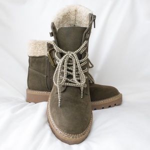 Universal Thread Combat Boots(Olive Green) Size 6